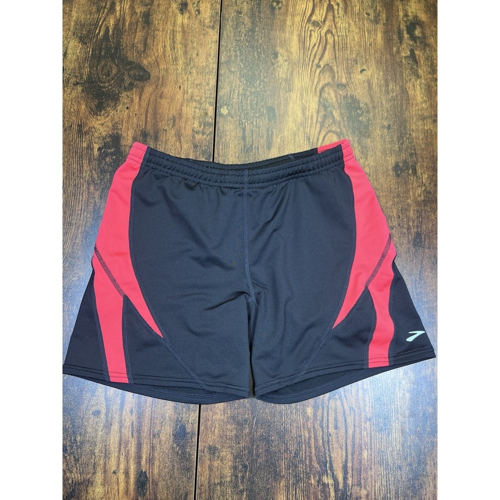 Brooks Women's Running & Jogging Shorts Mesh Polyester Red Black M